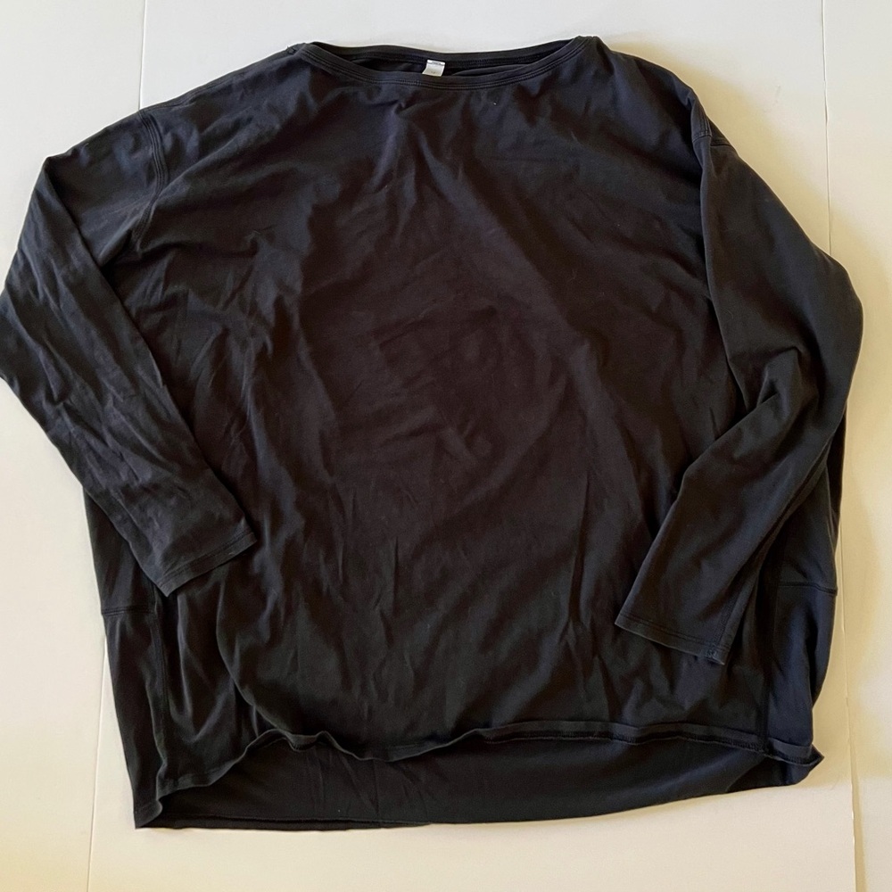 lululemon athletica Black Crewneck Long Sleeve Top